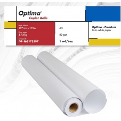 Rola Copiator A3, 80gr, 297mm X 175m, 2 Role/cutie, Optima - Premium