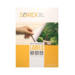 100 Coli de Etichete Autoadezive Sorex, Albe, 40/A4, 52.5x29.7 mm, Adeziv Permanent, Etichete Autoadezive, Etichete Albe, Etichete in Coala, Etichete Adeziv Permanent, Etichete Autocolante, Etichete Autocolante in Coala